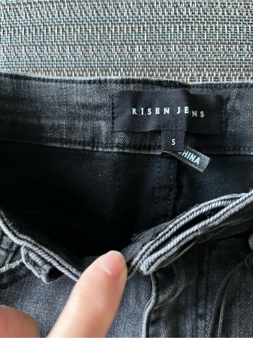 Risen The Addison Distressed Long Shorts black small nwt